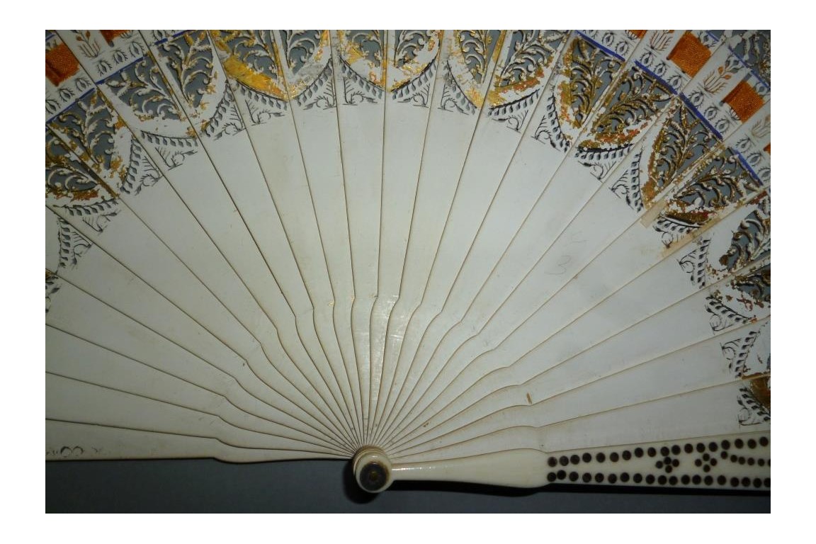 Dance card fan, circa 1825-30