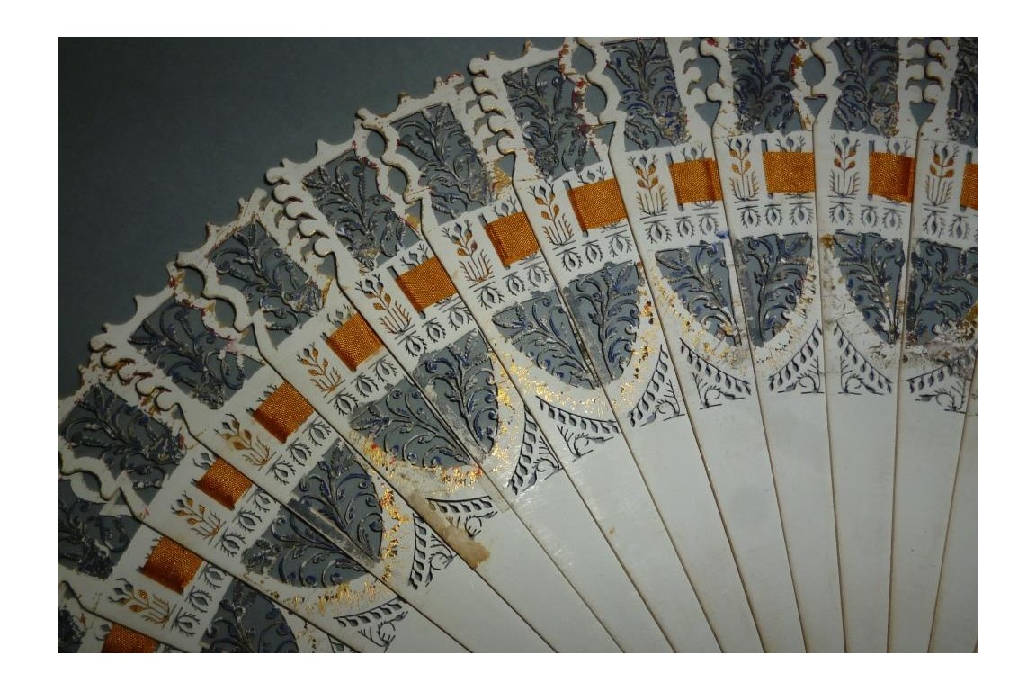 Dance card fan, circa 1825-30