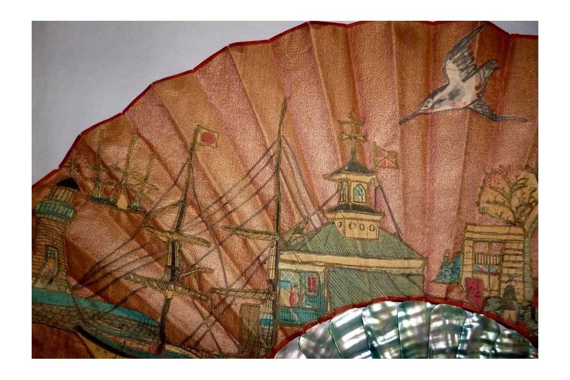 The seaport, fan late 19th century, early 20th century