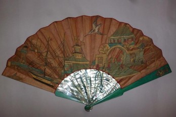 The seaport, fan late 19th century, early 20th century