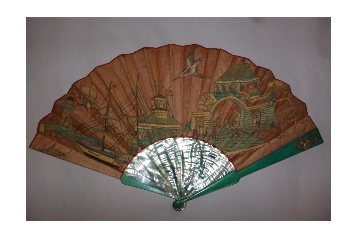 The seaport, fan late 19th century, early 20th century