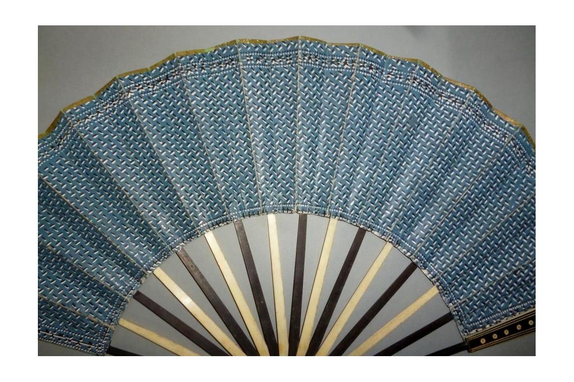 Fan dress, fan circa 1780-90