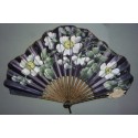 Eglantines roses,  Art Nouveau fan