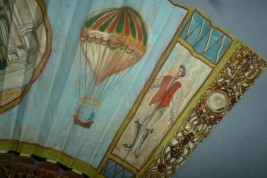 Souvenir de Bergame aux ballons, éventail vers 1900-1910