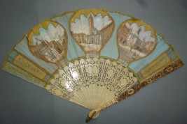 Souvenir de Bergame aux ballons, éventail vers 1900-1910