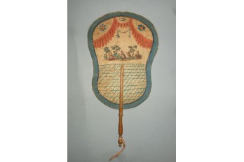 Arte povera fixed fan, 18th century