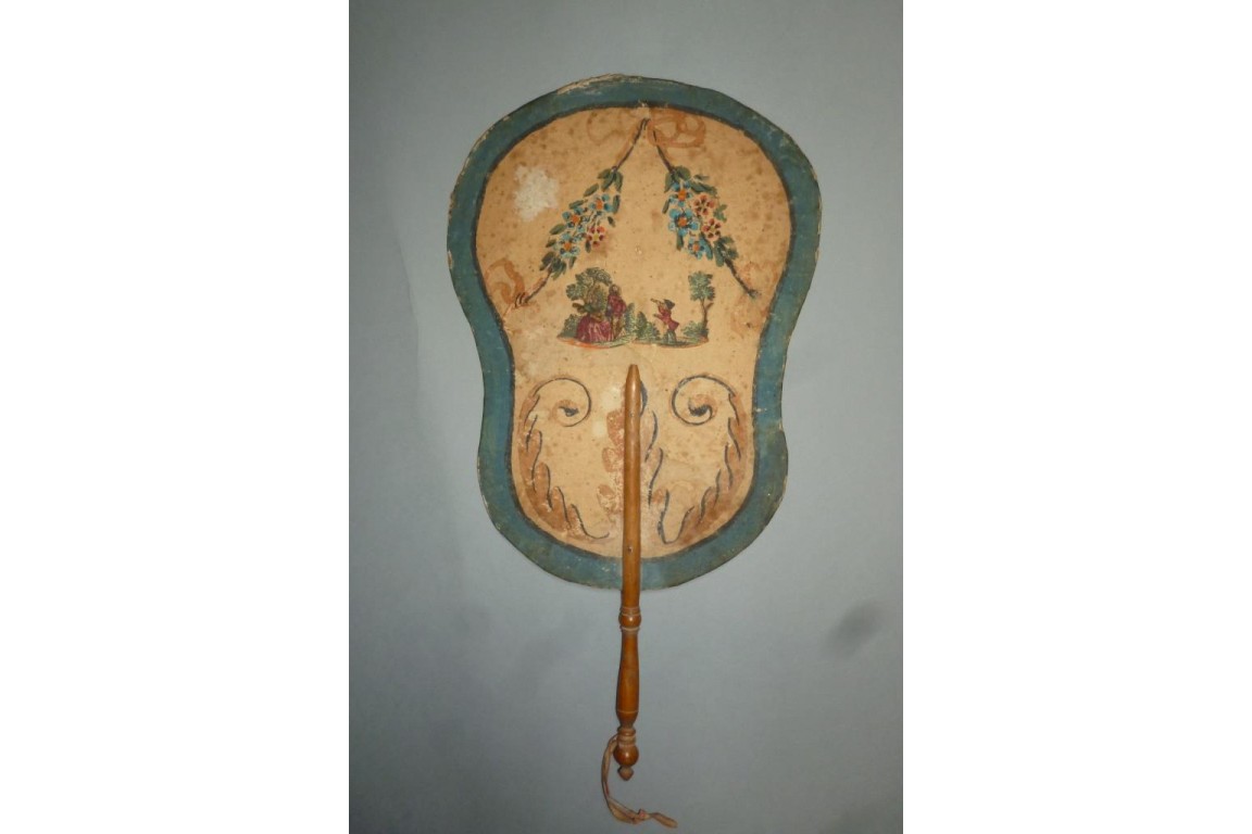 Arte povera fixed fan, 18th century