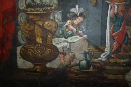 Musical meal, fan leaf, 17-18th century
