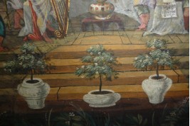Musical meal, fan leaf, 17-18th century