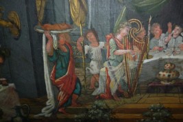 Musical meal, fan leaf, 17-18th century