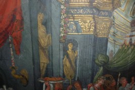 Musical meal, fan leaf, 17-18th century