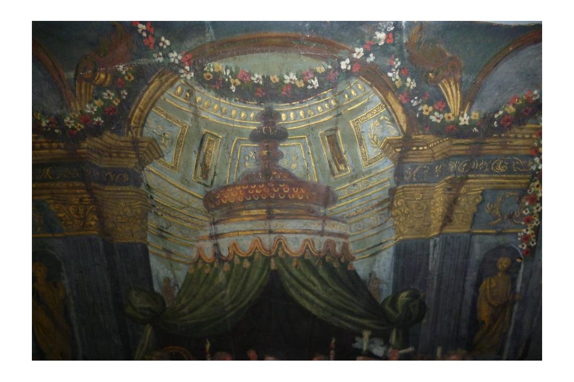 Musical meal, fan leaf, 17-18th century