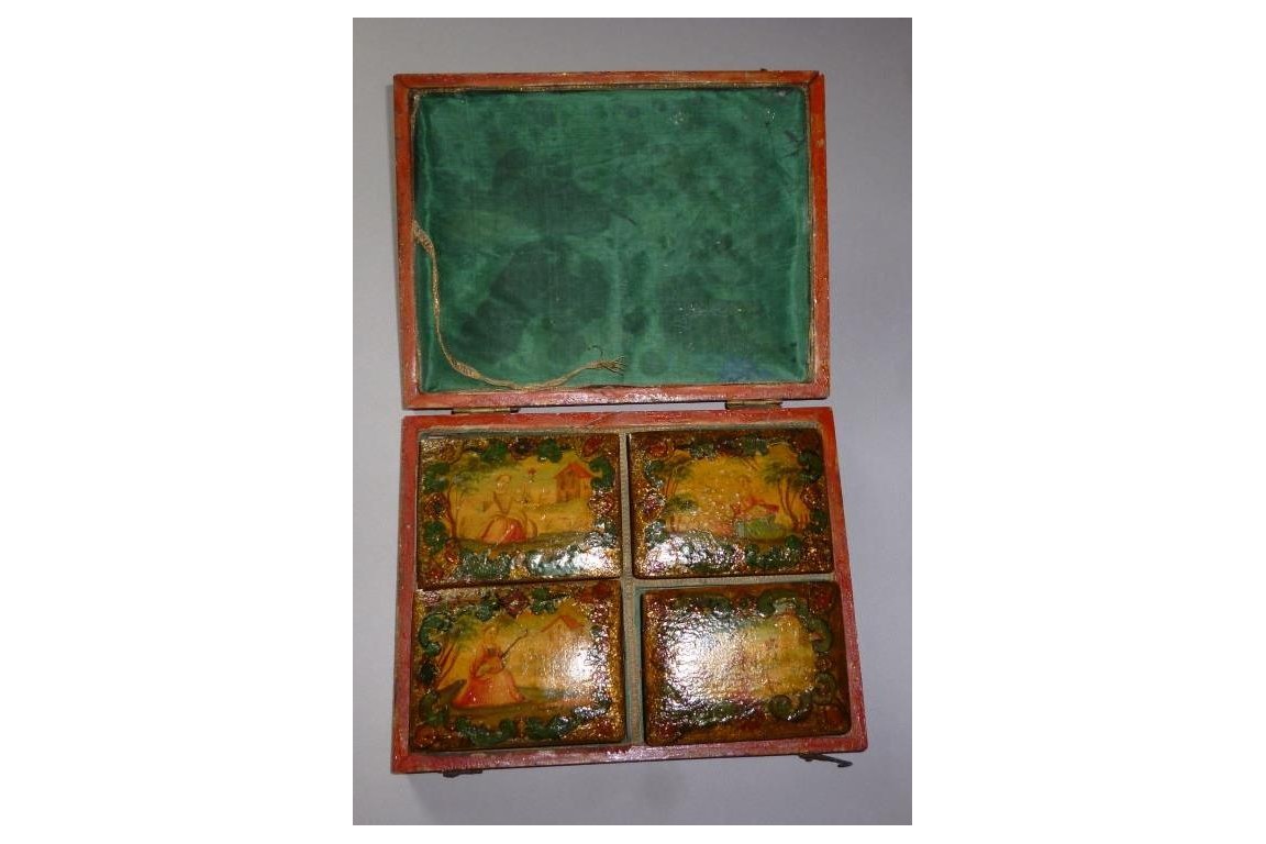 Coffret de quadrille, boîte de jeu XVIIIème siècle