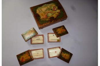 Coffret de quadrille, boîte de jeu XVIIIème siècle