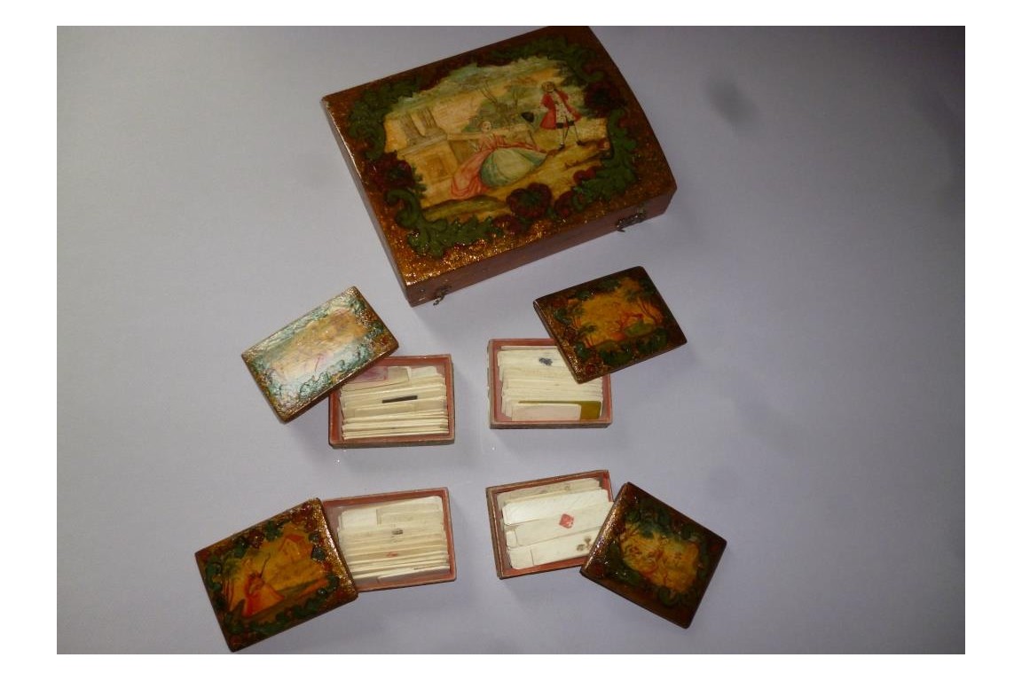 Coffret de quadrille, boîte de jeu XVIIIème siècle