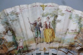 Love walk, fan by Lasellaz, circa 1900