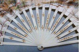 Love walk, fan by Lasellaz, circa 1900