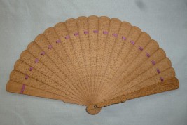 Chinese fan, santal, 19th century