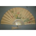 Carnations by Devaux, late 19th century fan