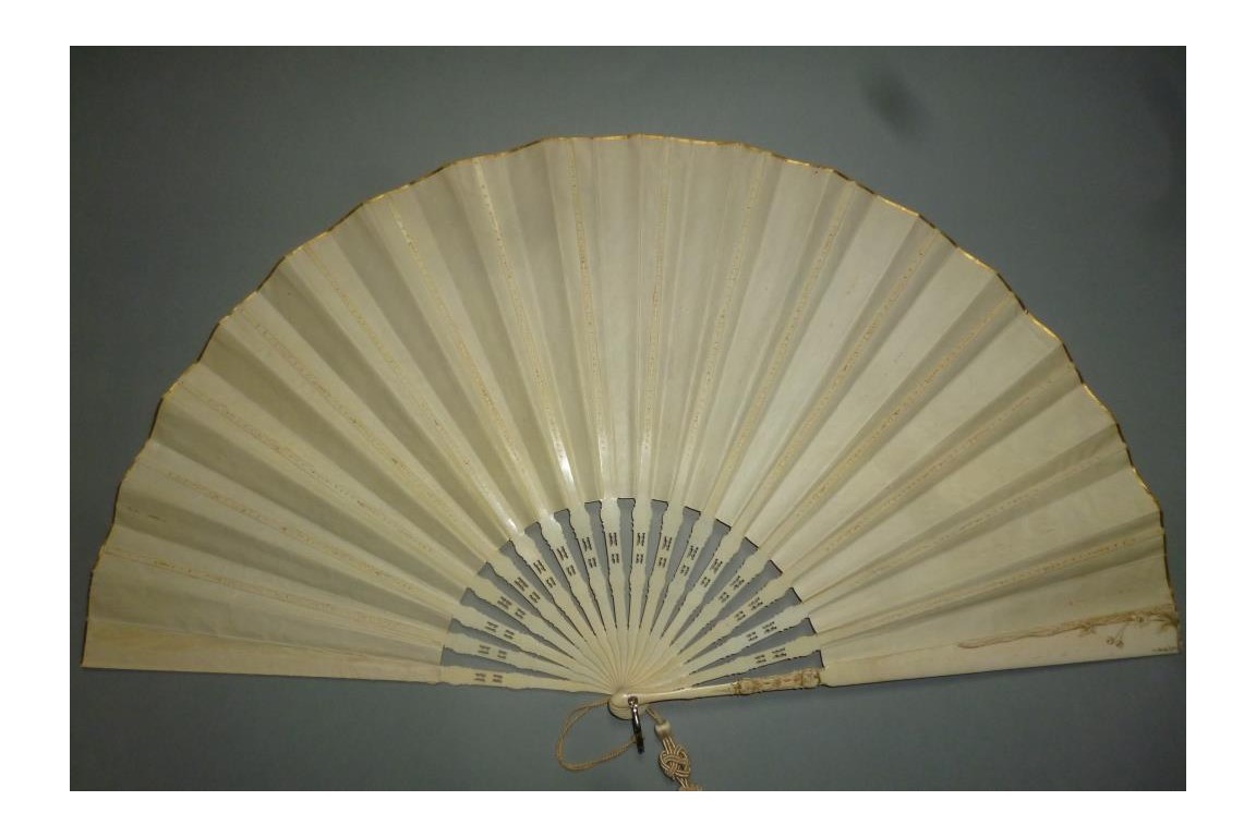 Carnations by Devaux, late 19th century fan