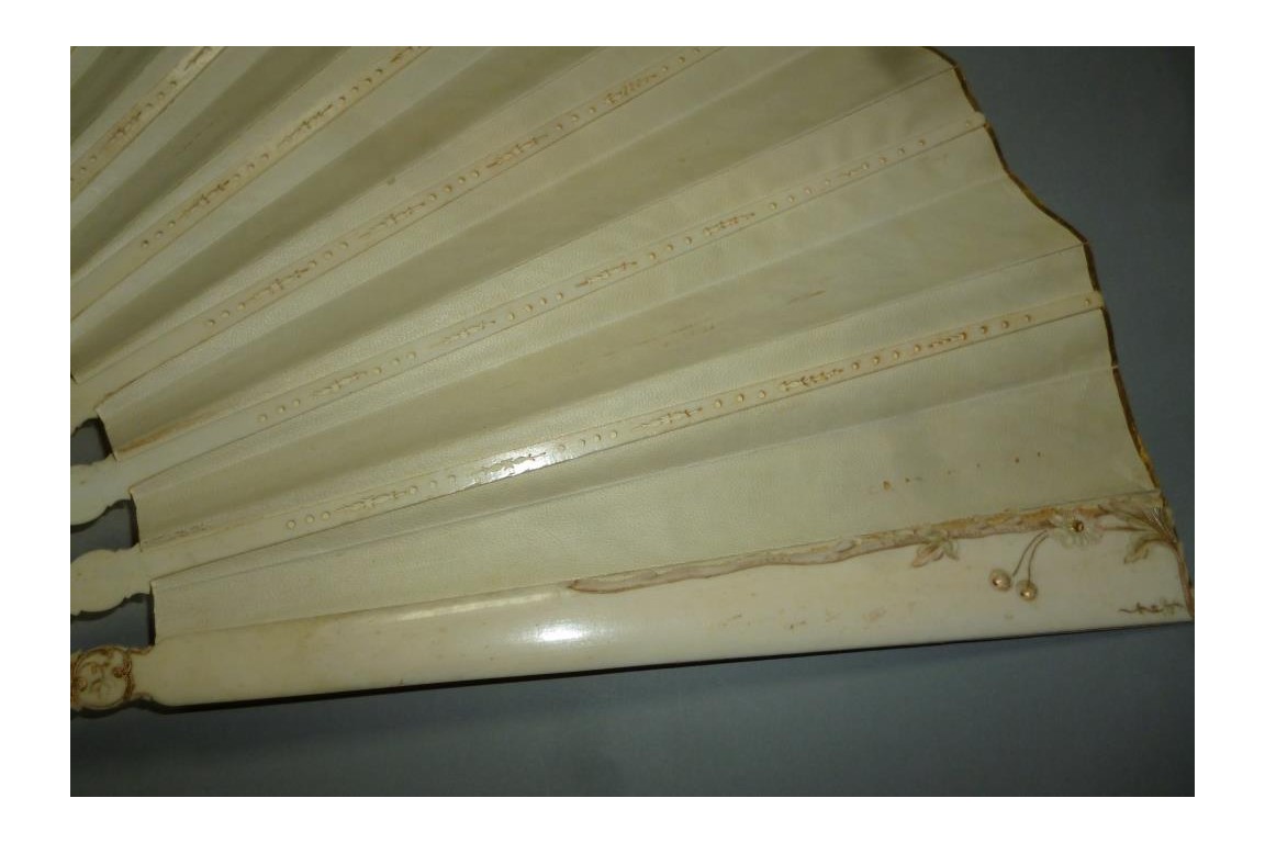 Carnations by Devaux, late 19th century fan