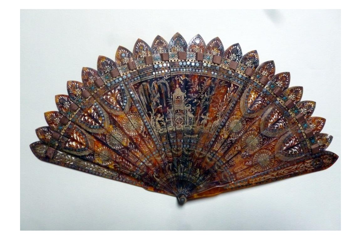 Horn chinoiseries, fan circa 1815-20