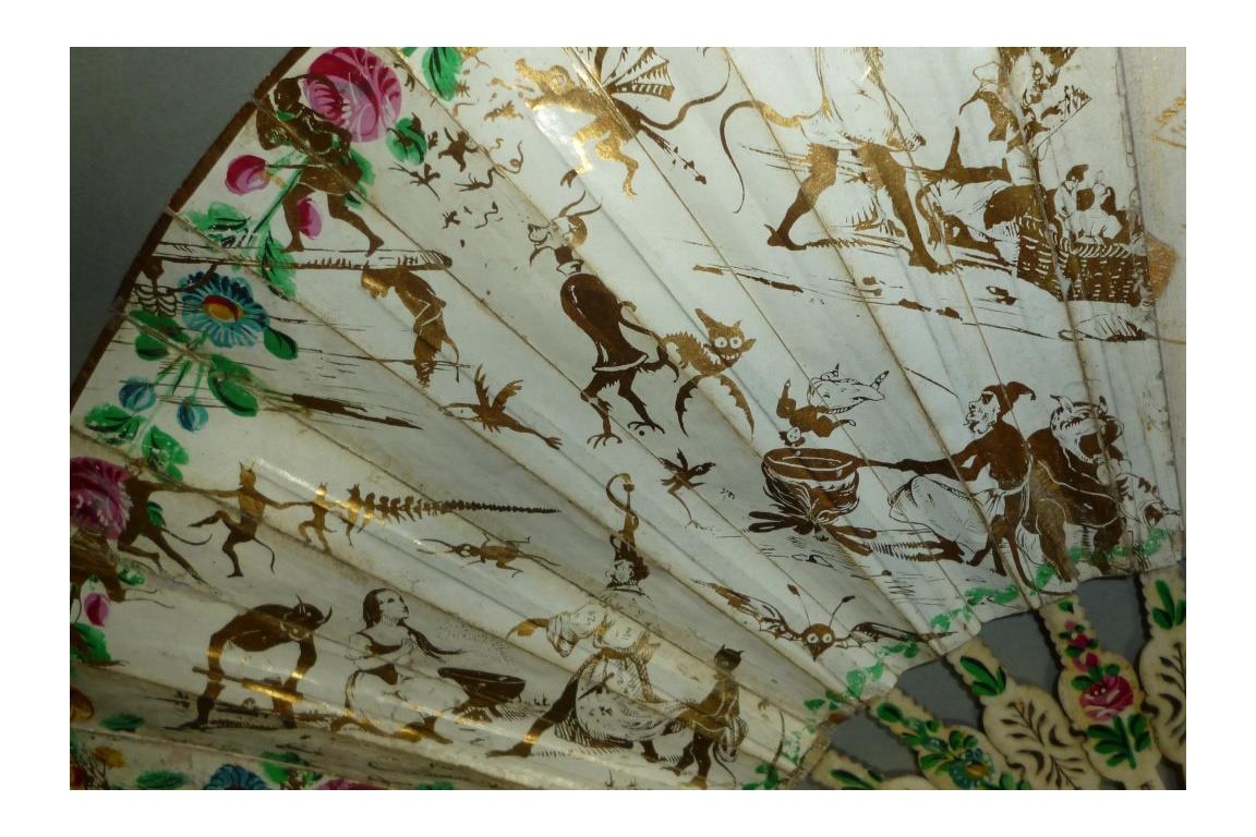Devils, fan by Eugene Le Poitevin, circa 1832-40