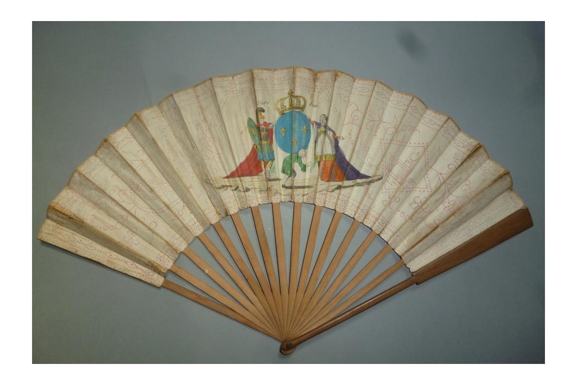 Le Tiers-État supportant le Clergé et la Noblesse, éventail vers 1789