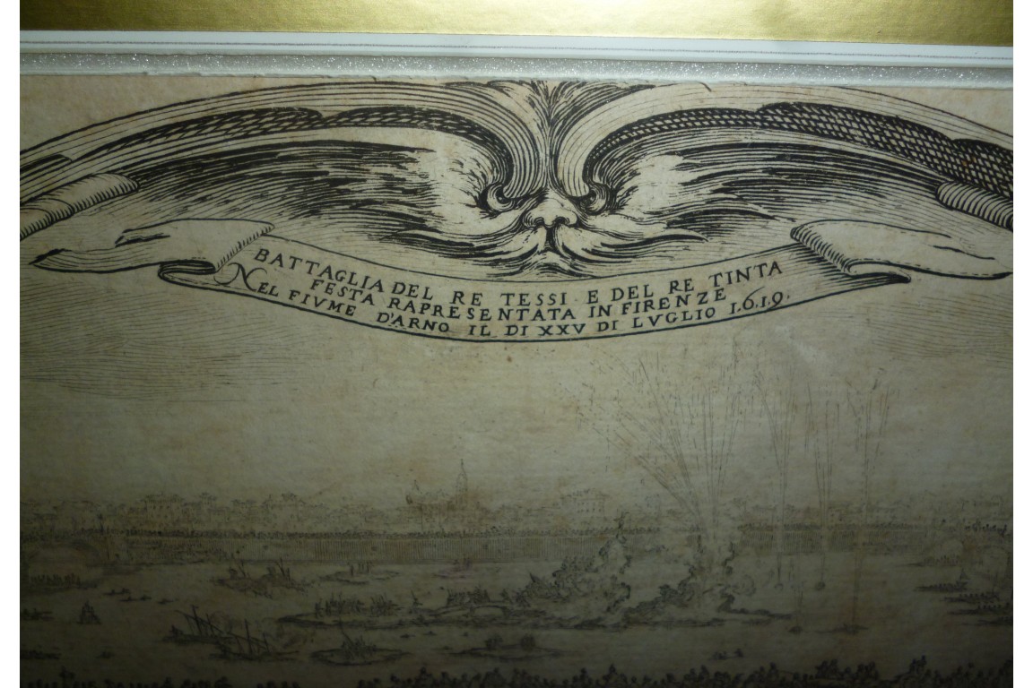 L'éventail d'après Callot, gravure XVIIIème