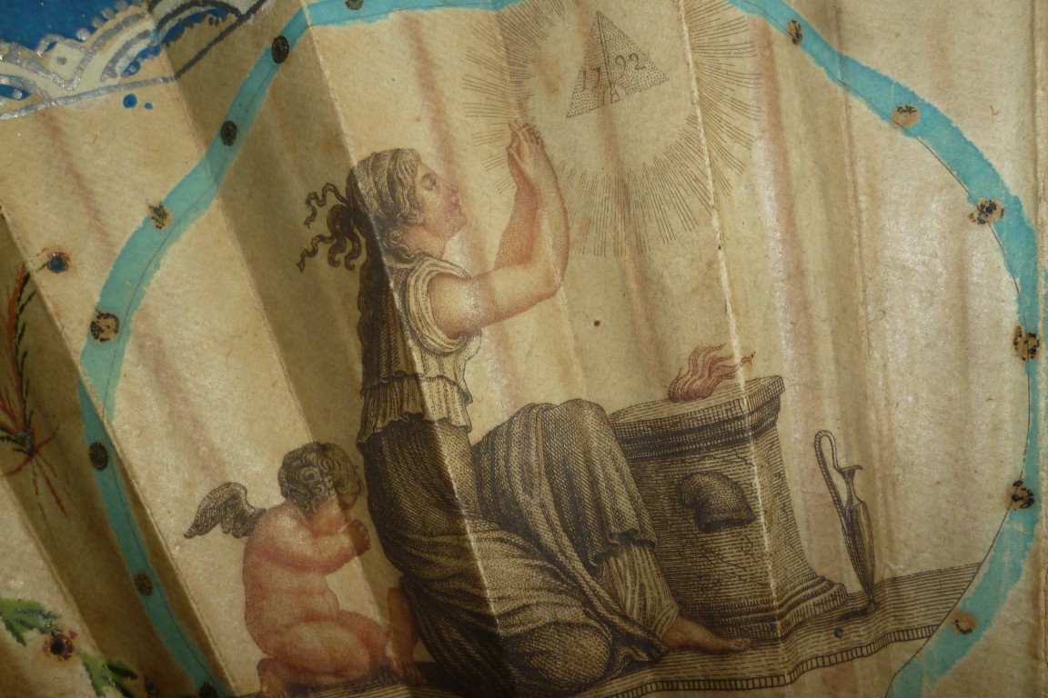Le Geova des Français, éventail franc-maçon vers 1793