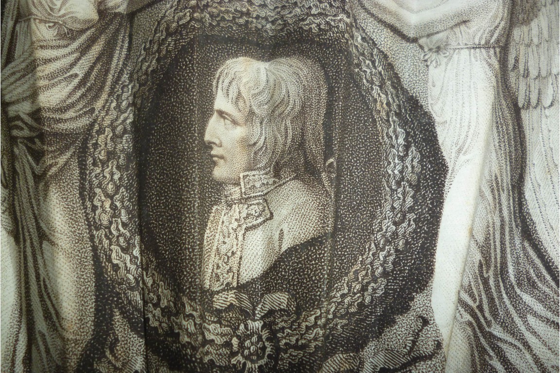 Napoléon couronné par Victoire et Abondance, éventail pour Madame Bonaparte, vers 1796