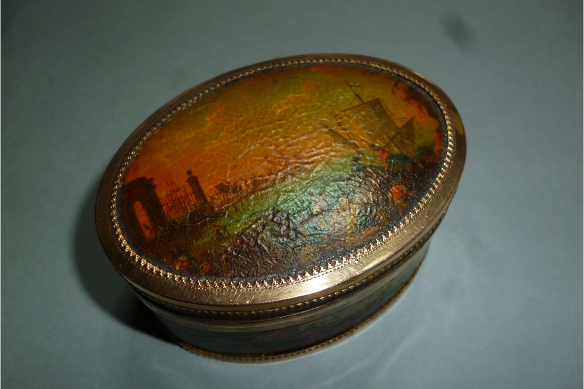 Snuffbox, boats, 1789-92