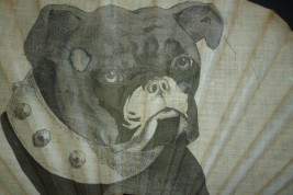 Bouledogue, éventail Duvelleroy vers 1905-1910