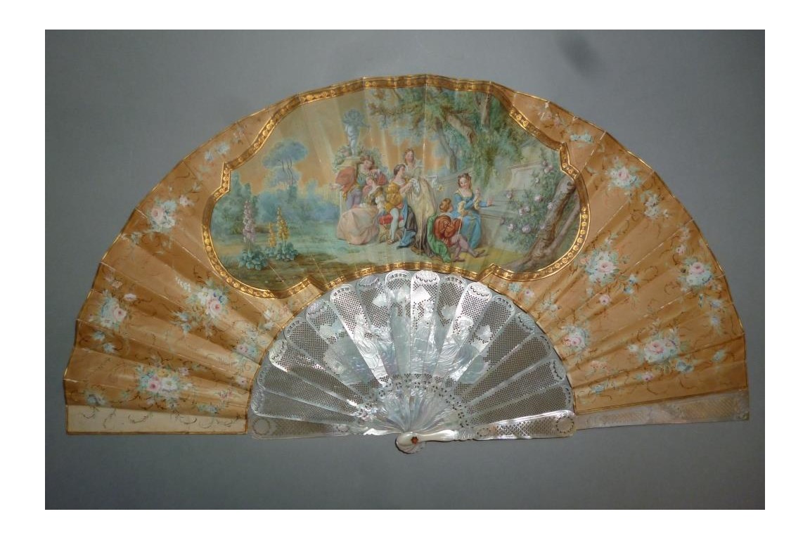 Courteous love of the Renaissance, fan circa 1860