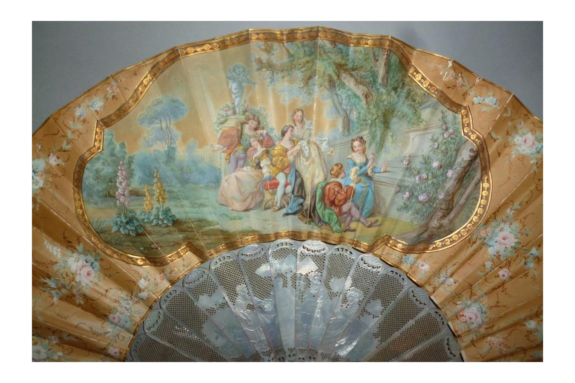 Courteous love of the Renaissance, fan circa 1860