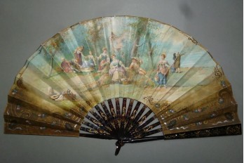Country lunch, early 20th century fan