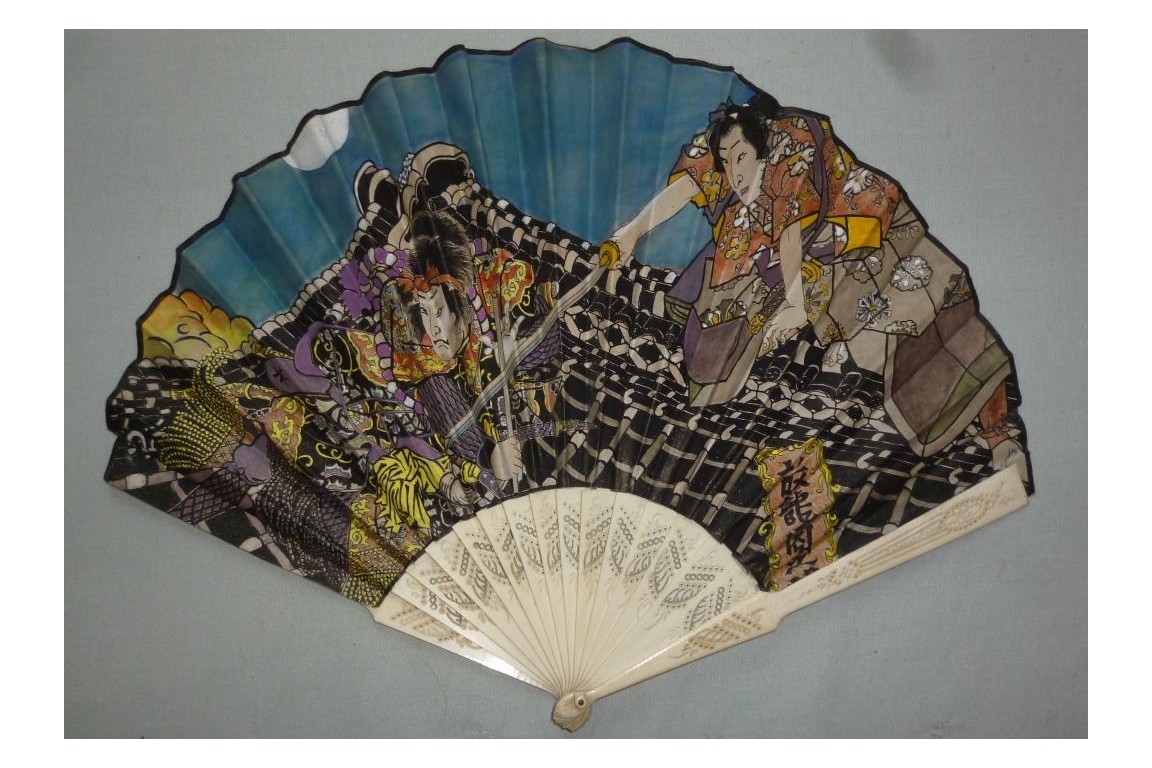 Fight on the Roof of the Hōryūkaku, fna since Utagawa Kunisada, circa 1900
