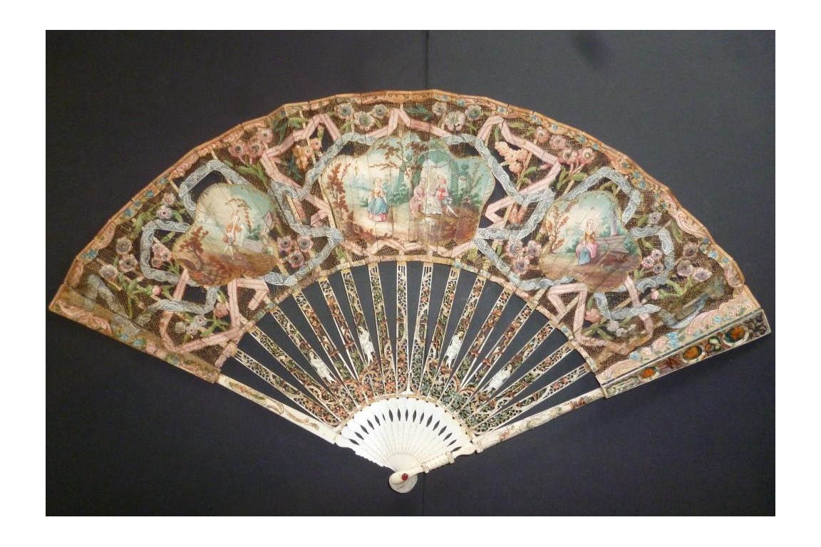 Revealed faces, fan circa 1770
