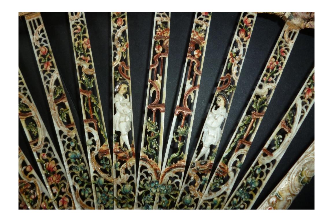Revealed faces, fan circa 1770