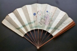 Erotic surprise, double entente fan, China, 19th century