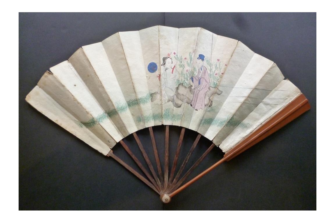 Erotic surprise, double entente fan, China, 19th century