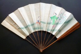 Erotic surprise, double entente fan, China, 19th century