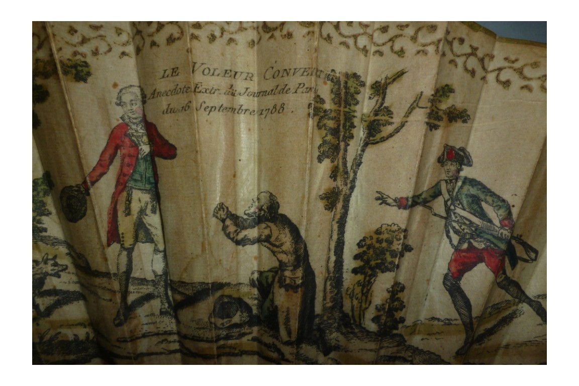 Le voleur converti, éventail fait divers, 1788
