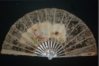 Cavalry charge, fan by Sinibaldi, circa 1880-90