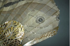 White peacock, fan by Thomasse for Duvelleroy, Art Nouveau period