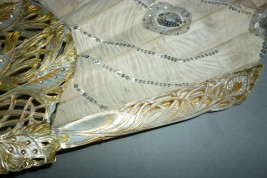 White peacock, fan by Thomasse for Duvelleroy, Art Nouveau period