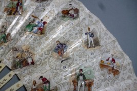 La loterie du destin, éventail jeu vers 1840-50