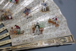 La loterie du destin, éventail jeu vers 1840-50