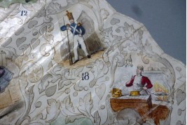 La loterie du destin, éventail jeu vers 1840-50