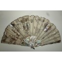Mother of pearl flowers, fan circa 1900-1910